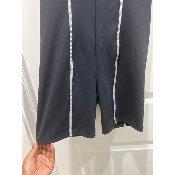 Daily Practice Anthropologie Bike Shorts Romper in Black Sz M - Picture 6 of 8